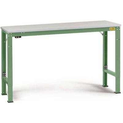 Manuflex LU7046.6011 ESD-Arbeitstisch UNIVERSAL Spezial Grundtisch mit Kunststoffplatte, BxTxH = 1500 x 600 x 728-1028