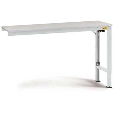 Manuflex LU8058.7035 ESD-Arbeitstisch UNIVERSAL Spezial Anbautisch mit Melaminplatte, BxTxH = 1500 x 800 x 725-1025 mm
