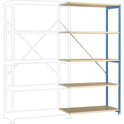 Manuflex RP1114.5012 Fachbodenregal-Anbaumodul (B x H x T) 1000 x 2000 x 700 mm Holzboden