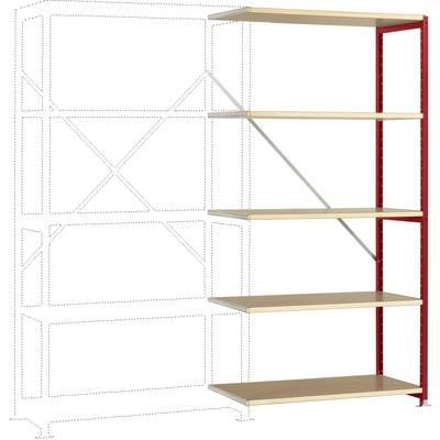 Manuflex RP1113.3003 Fachbodenregal-Anbaumodul (B x H x T) 1000 x 2000 x 600 mm Holzboden