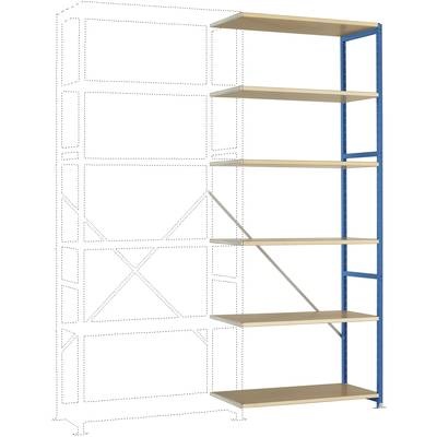 Manuflex RP1414.5007 Fachbodenregal-Anbaumodul (B x H x T) 1000 x 2500 x 700 mm Holzboden