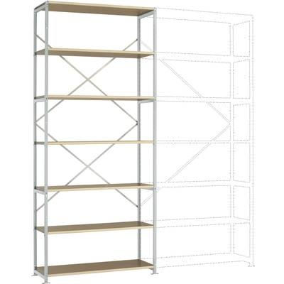 Manuflex RP1636.7035 Fachbodenregal-Grundmodul (B x H x T) 1250 x 2000 x 700 mm Holzboden