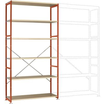 Manuflex RP1333.2001 Fachbodenregal-Grundmodul (B x H x T) 1280 x 3000 x 700 mm Holzboden