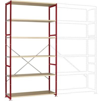 Manuflex RP1336.3003 Fachbodenregal-Grundmodul (B x H x T) 1280 x 2000 x 700 mm Holzboden