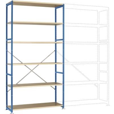 Manuflex RP1336.5007 Fachbodenregal-Grundmodul (B x H x T) 1280 x 2000 x 700 mm Holzboden