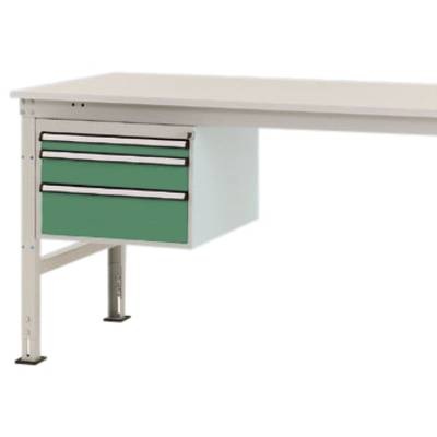 Manuflex ZB4663.6011 Gehäuse-Unterbau Stationär, Nutzhöhe 300 mm mit 3 Schubfächer. Für Tischtiefe 1000 mm