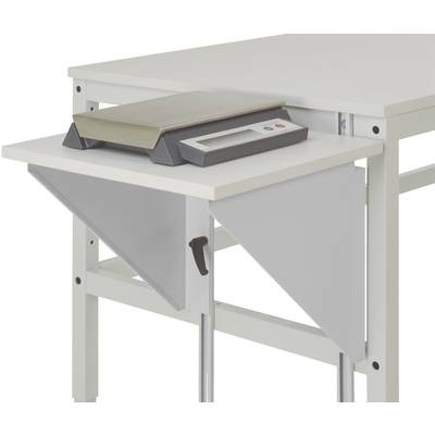 Manuflex AU0008.9006 Höhenverstellbarer Tischansatz für Arbeitstische und Werkbänke, B x T 500 x 1200 mm Farbe: