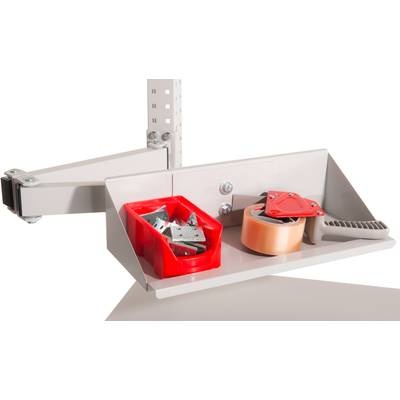 Manuflex ZB3902.5021 Sichtboxen-Regal-Halter-Element für UNIVERSAL und PROFI mit Doppelgelenk, BxTxH= 435 x 165 x 120