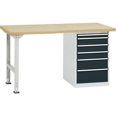 Manuflex TP5088.7016 Werkbanksystem COMBI Modell 2 mit Multiplexplatte, BxTxH = 1500 x 700 x 840 mm