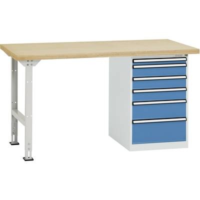 Manuflex WC5088.5012 Werkbanksystem COMBI Modell 2 mit Multiplexplatte, BxTxH = 2000 x 700 x 840 mm