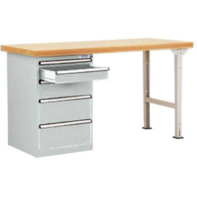 Manuflex TP5086.7035 Werkbanksystem COMBI Modell 1 mit Multiplexplatte, BxTxH = 1500 x 700 x 840 mm