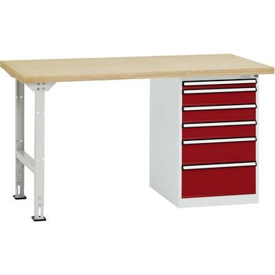 Manuflex WC5088.3003 Werkbanksystem COMBI Modell 2 mit Multiplexplatte, BxTxH = 2000 x 700 x 840 mm