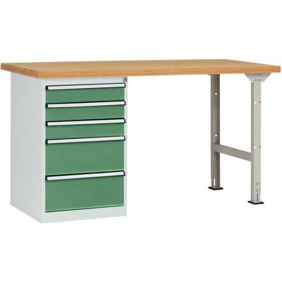 Manuflex WC5116.6011 Werkbanksystem COMBI Modell 7 mit Multiplexplatte, BxTxH = 2000 x 700 x 840 mm