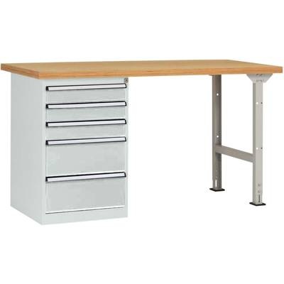 Manuflex WC5114.7035 Werkbanksystem COMBI Modell 7 mit Multiplexplatte, BxTxH = 1500 x 700 x 840 mm