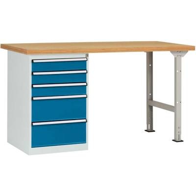 Manuflex WC5116.5007 Werkbanksystem COMBI Modell 7 mit Multiplexplatte, BxTxH = 2000 x 700 x 840 mm