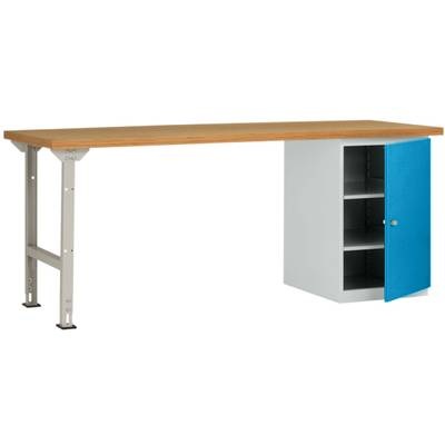 Manuflex WC5124.5012 Werkbanksystem COMBI Modell 8 mit Multiplexplatte, BxTxH = 2000 x 700 x 840 mm