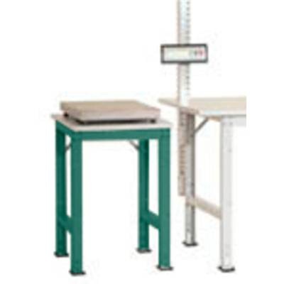 Manuflex AS0071.0001 Beistelltisch PACKPOOL Spezial mit Kunststoffplatte, BxTxH = 500 x 600 x 722-1022 mm