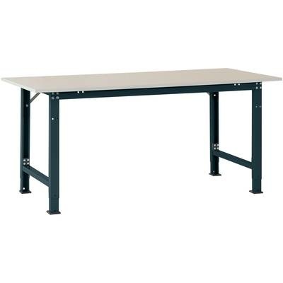 Manuflex AS0012.7016 Packtisch PACKPOOL Spezial mit Melaminplatte, BxTxH = 1500 x 800 x 722-1022 mm Farbe: Anthrazit