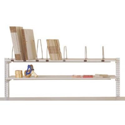 Manuflex AS1282.7035 Ablage mit Stahlbügeln für PACKPOOL Packtische, BxTxH 1375 x 500 x 420/270 mm