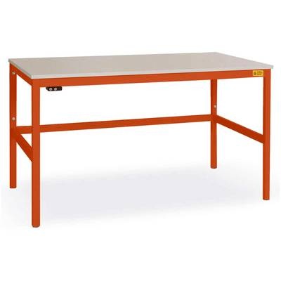 Manuflex LC1036.2001 ESD-Arbeitstisch CANTOLAB Standard mit Kunststoffplatte, BxTxH = 1250 x 800 x 768-788 mm Farbe:
