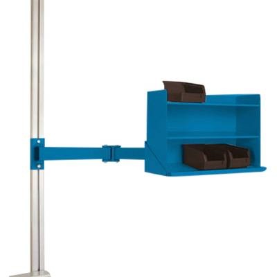 Manuflex LZ3901.5007 ESD-Sichtboxen-Regal in Brillantblau RAL 5007, BxTxH = 430 x 155 x 310 mm