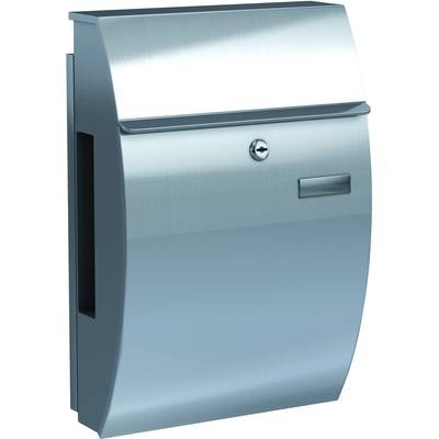 Basi 2170-0610 Briefkasten Edelstahl Schlüsselschloss