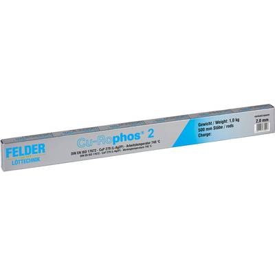 Felder Löttechnik Cu-Rophos 2 Lötzinn Stange, bleifrei CuP 279 1 kg 2 mm
