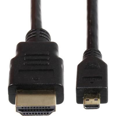 Joy-it K-1481 HDMI-Kabel Raspberry Pi [1x HDMI-Stecker - 1x HDMI-Stecker D Micro] 3 m Schwarz