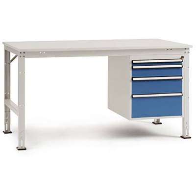 Manuflex AU5847.5007 Komplett-Arbeitstisch Grund UNIVERSAL Standard mit Kunststoff-Platte, BxTxH = 2000 x 800 x 760-870