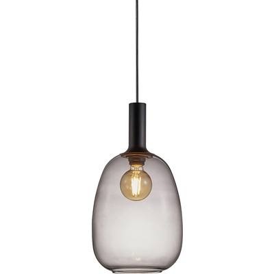 Hängeleuchte Alton mit Glasschirm rauchgrau Ø 23cm