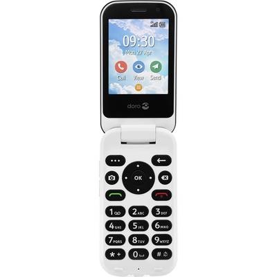doro 7080 Senioren-Klapp-Handy SOS Taste Graphit, Weiß