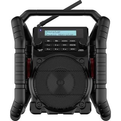 PerfectPro UBOX500R Baustellenradio DAB+, UKW Bluetooth®, AUX, USB, UKW Akku-Ladefunktion, stoßfest Schwarz