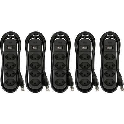 MH Basic-Line 160794 Steckdosenleiste mit Schalter CH-Stecker 5 St.