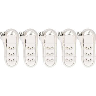 MH Basic-Line 160791 Steckdosenleiste ohne Schalter CH-Stecker 5 St.