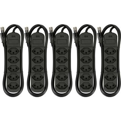 MH Basic-Line 160798 Steckdosenleiste ohne Schalter CH-Stecker 5 St.