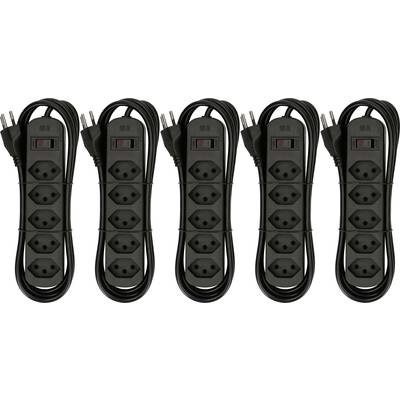 MH Basic-Line 160796 Steckdosenleiste mit Schalter CH-Stecker 5 St.
