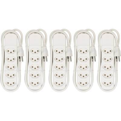 MH Basic-Line 160797 Steckdosenleiste ohne Schalter CH-Stecker 5 St.