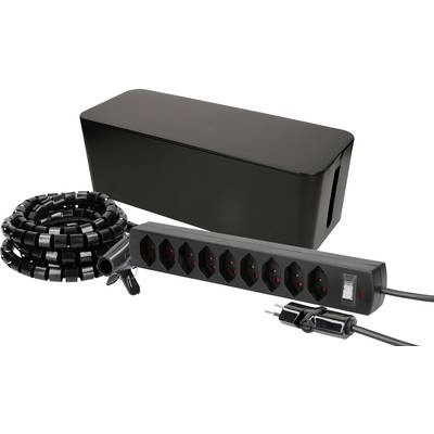 Max Hauri AG 160822 Steckdosenleiste mit Schalter Schwarz CH-Stecker 1 Set