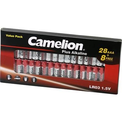 Camelion Plus LR03 Mignon (AA)-Batterie Alkali-Mangan 1250 mAh 1.5 V 36 St.