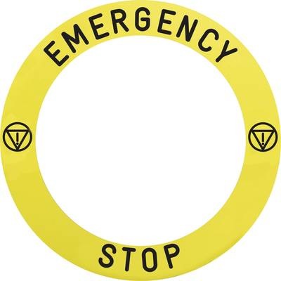 Schneider Electric ZBY8L330 Unterlegschild EMERGENCY STOP 10 St.