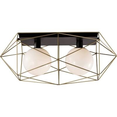 ECO-Light I-ABRAXAS-PL2 ORO ABRAXAS Deckenleuchte E27 120 W Gold, Schwarz