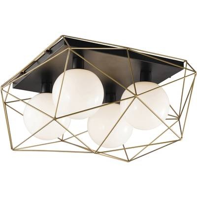 ECO-Light I-ABRAXAS-PL4 ORO ABRAXAS Deckenleuchte E27 240 W Gold, Schwarz