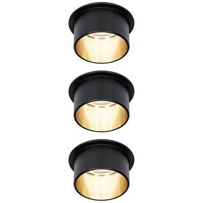 Paulmann Gil LED-Einbau schwarz matt/gold 3er-Set