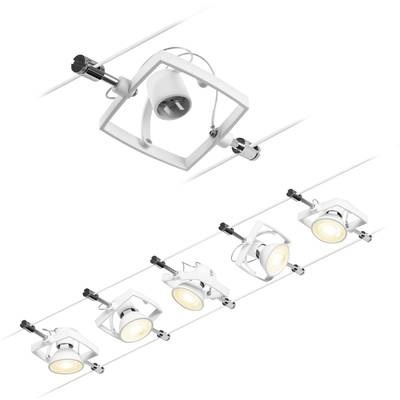Paulmann 94432 Seil-Komplettsystem GU5.3 Weiß (matt), Chrom