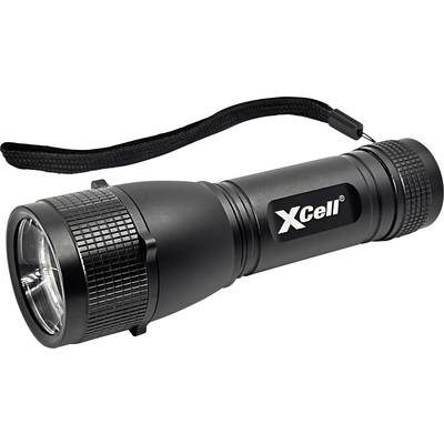 XCell 146362 LED Taschenlampe mit Handschlaufe, mit Holster, mit Stroboskopmodus batteriebetrieben 500 lm 7 h 179 g