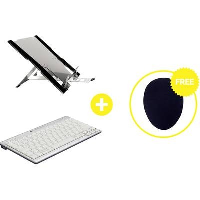 BakkerElkhuizen Homeworking Box Professional DE Home Office-Set Schwarz/Silber