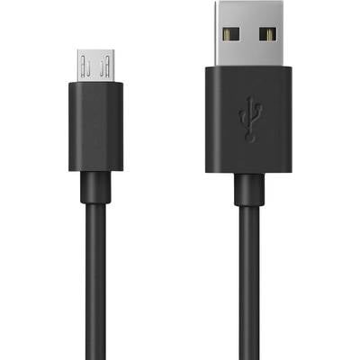 RealPower USB 2.0 Anschlusskabel [1x Micro-USB - 1x Micro-USB-Stecker] 60.00 cm Schwarz