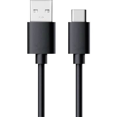 RealPower USB 2.0 Anschlusskabel [1x USB-C™ Stecker - 1x USB-C™ Stecker] 60.00 cm Schwarz
