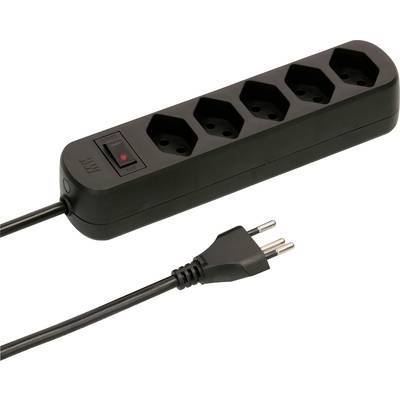Steckdosenleiste 5x Typ 13 Schwarz