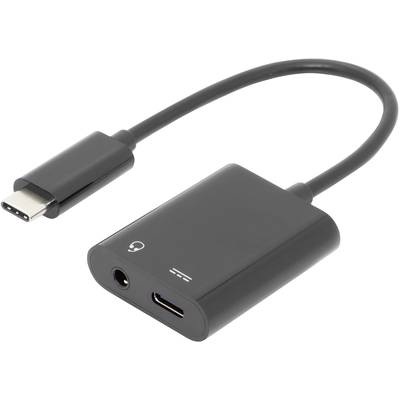 Digitus AK-300400-002-S - USB Type-C Verteilerkabel / Type-C auf USB Type-C + 3.5mm Klinke